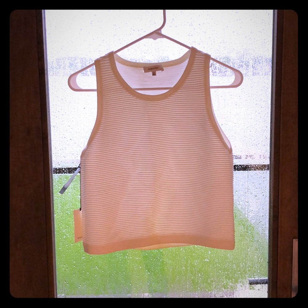 Babaton white tank xs NWT